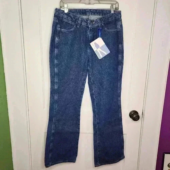 NWT Wrangler Jeans Womens 7/8x30 Mid Rise Cowboy Boot Cut Denim Blue - Picture 1 of 6